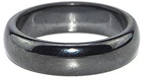 Uposao Hematite Rings Echte Hämatitringe für Herren Damen,Schwarz Bandring Absorbieren Negative Energie Ring Angst Balance Wurzel Chakra Magnetischer Ring Schmuck Geschenke