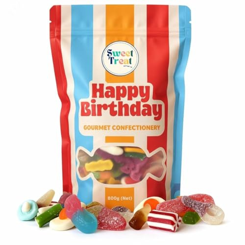 Happy Birthday Gifts for Men Sweets Pick & Mix Sweet Gift | Birthday Gifts for men Gift for Women Pick and Mix Dad present Sweets pouch