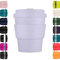 Ecoffee Cup 8oz 240ml Reusable Eco-Friendly 100% Plant Based Coffee Cup with Silicone Lid & Sleeve - Melamine Free & Biodegradable Dishwasher/Microwave Safe Travel Mug, Glittertind