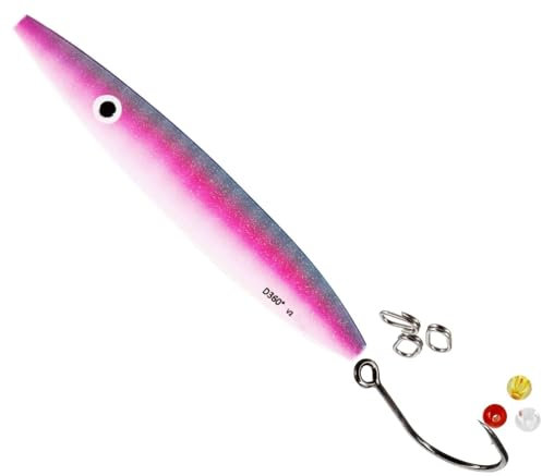 Westin D360° V2 9,5cm 18g - Inline Meerforellenköder, Farbe:UV Striped Pink