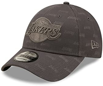 New Era Los Angeles Lakers NBA Fankappe mit Teamnamen und Teamlogo Basecap Snapback-Verschluss Basketball grau - One-Size