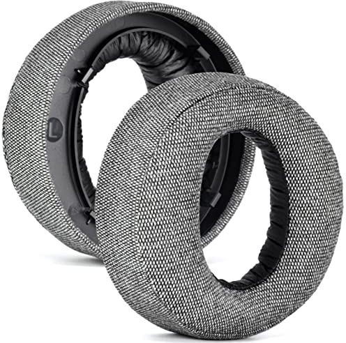PS5 Ear Cushion - defean Ersatz Ohrpolster Cover Kompatibel mit Sony PS5 Wireless Kopfhörer, Pulse 3D Wireless Headset, Weicher Schaumstoff, High-Density Noise Cancelling Foam (Graues Flanell)