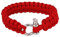 SagaSave Outdoor Paracord Survival Armband mit verstellbarer Schnalle für Reisen, Camping und Wandern, 20-25 cm, Edelstahl