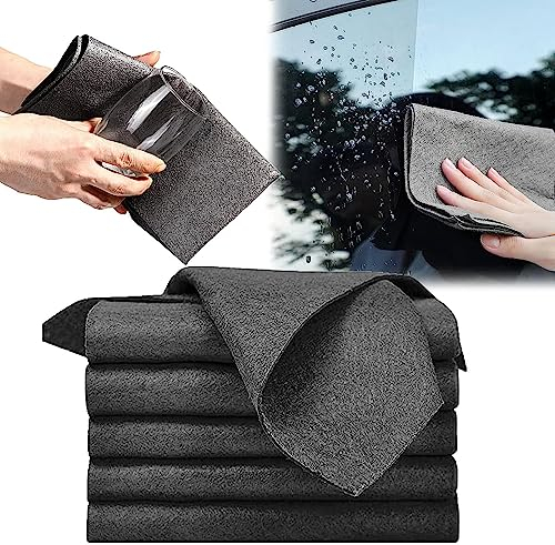 10 Pièces Glorihoby Chiffon de Nettoyage Magique épaissi, Chiffon de Nettoyage en Microfibre Réutilisable sans Traces pour Fenêtres, Verre, Voiture (30 * 30 cm)