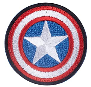Elitex Training Bestickter Aufnäher mit Haken- und Schlaufenrückseite – Captain America – Aufnäher für Rucksäcke und Westen Cross-Training und Fitnessstudio