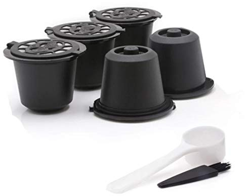 5 Cápsulas reutilizables filtro cápsulas café recargables cafeteras para cucharilla de café
