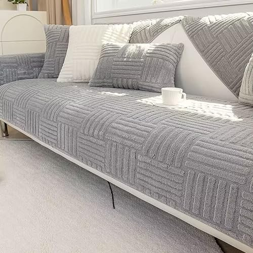 Samt L-Förmige Sofabezug Sofahusse L U Form Rechts Links Couchbezug Grau Sofabezüge Für 1 2 3 4 Sitzer Elastische Couch Bezug Beige Sofa Überzug Ecksofa Sofa Hussen Abdeckung ( Color : #26 , Size : 90