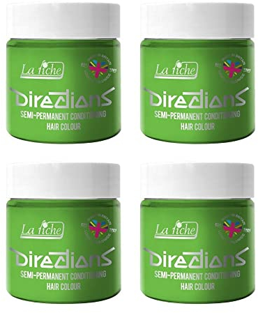 La Riche Directions Semipermanente Haarfarbe 100 ml Dose 4 Packung (Spring Green)