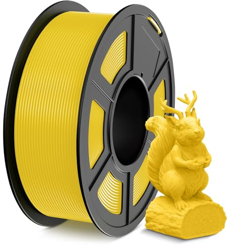 SUNLU PLA Filament 1.75mm, 3D Drucker Filament PLA 1.75mm +/- 0,02mm, Passend Für Sie Meisten FDM 3D Drucker, 1KG Spule. (Gelb)