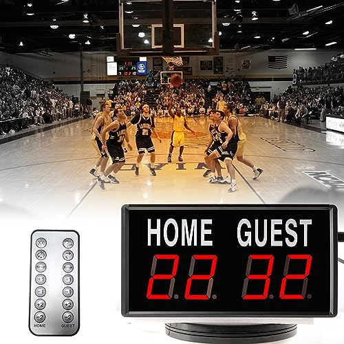 Tableau de score électronique portable LED avec télécommande pour basket-ball, pour ping pong, volleyball, tennis de table