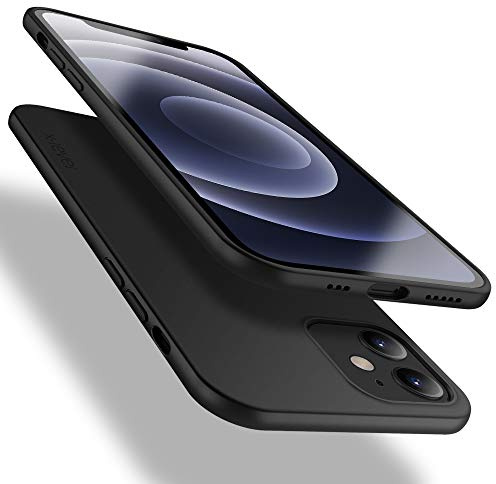 X-level für iPhone 12 mini Hülle, Dünn Weich Case, Schwarz | Handyhülle Soft Silikon Bumper Cover Kratzfeste Schutzhülle