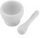 YUMILI Juego de mortero Manual de plástico, Molinillo de ajo, Especias, Hierbas, Juego de mortero para cocinas y farmacias (Blanco)