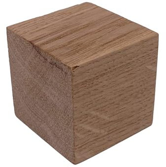 ZUSCHNITTPROFI.DE Massivholz Würfel (4 x 4 x 4 cm) – naturbelassener Holzklotz als Holzwürfel aus glatt gehobeltem Eichenholz – Bastelholz für verschiedene DIY-Projekte