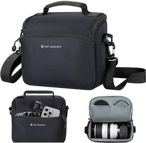 K&F Concept Kamera-Rucksack Kameratasche, SLR-Taschen Umhängetasche, Camera Bag Liner-Tasche, Fototasche für Fotografen Geeignet für den täglichen Gebrauch