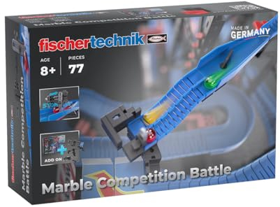 fischertechnik Marble Competition Battle 571898 – Murmelbahn-, Kugelbahn-Erweiterung, 3 Bahnelemente, ab 8 Jahre