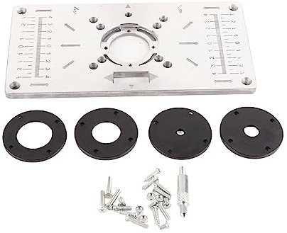 Oberfräsentisch Einsatzplatte, 235 X 120 X 8 Mm/9,25 X 4,72 X 0,31 Zoll Trimmmaschinen Flip Board, Aluminium Fräser Grundplatte für Holzbearbeitungsbänke Oberfräsen Tischplatte