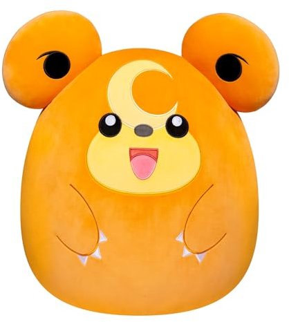 Pokémon Bandai Plüschtier Squishmallows 50 cm – Teddiursa – großes Plüschtier ultraweich – offizielles Lizenzprodukt Riesen-Plüschtier Teddiursa – JWS00051