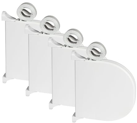 4 x INOVATEC Rollladen Gurtwickler Runddesign weiß Mini 5 m Gurtband