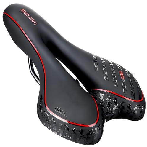DN DENNOV Fahrradsattel Gel, Fahrradsitz mit Stoßdämpfend und Atmungsaktiv, Ergonomisch Fahrrad Sattel für Rennrad/MTB/Rennräder/Meisten Fahrräder