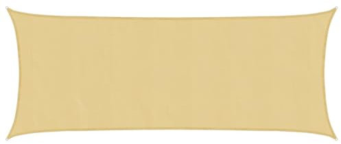 vidaXL Voile d'ombrage Sable 5x2 m 100% Polyester Oxford, bâche de Voile d'ombrage, auvent d'ombrage, auvent de fête, Voile d'ombrage de Patio