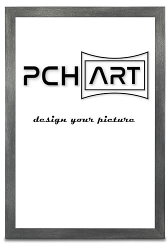 PCH[art] Bilderrahmen 'New Alaya - Organics' | Farbe: Stahl | Größe: 80x120 | eleganter Frame für Ihre Fotos und Motive