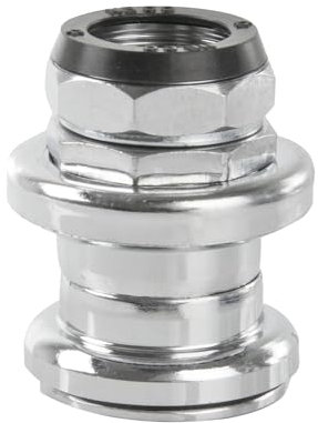 cyclingcolors Fahrrad steuersatz 1 zoll schraubbar stahl verchromt silber kugellagerschalen mit Gelenken 26,4mm