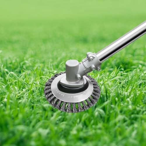 TONFEION 6 Grass trimmers Head Mower Weed Brush Cutter Blade Steel Wire Wheel Weed Razors Brushcutter Attachment for Lawn Rotating Replacement Tool