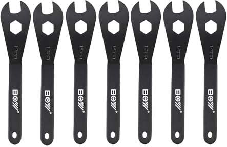 Phidinova Bike Cone Spanner Set Tool, Bicycle Wheel Hub Axle Nut Install Remover Wrench (13, 14, 15, 16, 17, 18, 19 mm)