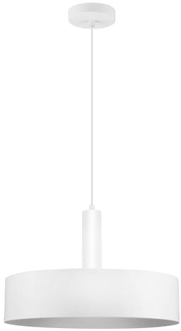 LED Universum - Pendelleuchte Victoria Ø 40cm Metall rund für LED E27 Leuchtmittel max 40W (exklusive) höhenverstellbar bis 150cm Esstisch Wohnzimmer Hängelampe Deckenlampe weiß