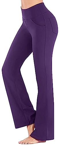 Mashaouyo Collant da donna, per la pancia, per il tempo libero, da donna, Lilla, M