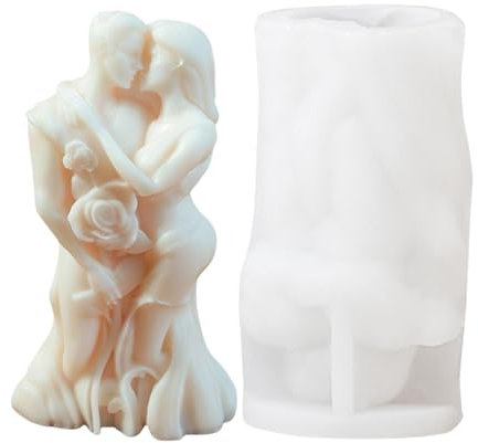Stampo in silicone per amanti della resina, stampo per candele degli amanti,Stampi in silicone per candele a forma di amanti che abbracciano - Stampo per colata in resina Art Body per il matrimonio