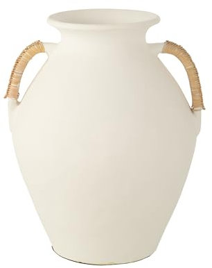 VASE Leo Terracotta WEIß/NATURELL