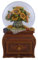 Musicboxworld MMM GmbH, Spieluhrenwelt 25302 Spieluhr - Die Glitzerkugel (120 mm) „Sunflowers“ spielt die Melodie „Entertainer“.