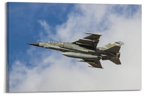 ZSZWHJ Poster Fighter Jet, Mirage F1-Kampfflugzeug, Kampfflugzeug, dekoratives Gemälde, Leinwand, Wandposter und Kunstdruck, moderne Familienschlafzimmer-Dekoration, Poster, 40 x 60 cm