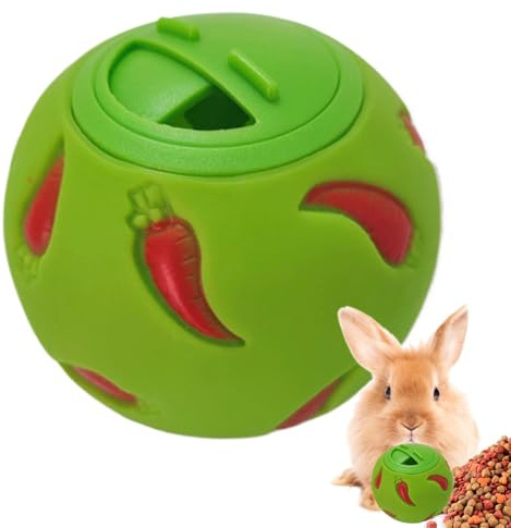 Bunny Toy Treat Ball - Puzzle Feeder, Langeweile Buster, Snack Ball, Futterspielzeug, Spielzeug Slow Feeder | Bunny Treat Dispenser, Food Dispensing Interactive Toys, Meerschweinchen Kaninchen