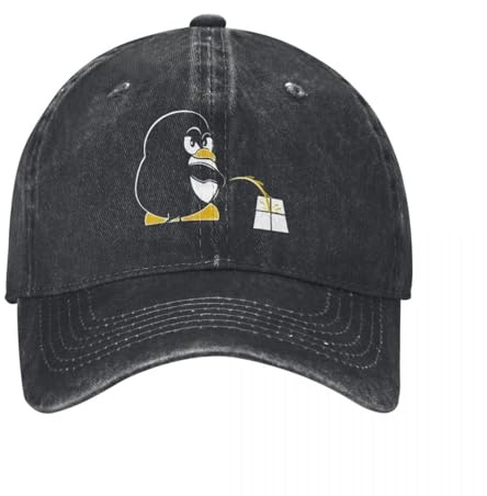 LHJHZDJC Linux Tux Sudo Root Geek Humor Denim Hut Leichte Herrenhüte Herren Baseballkappe