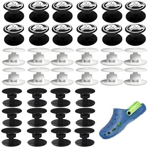 Accesorios para calzado 36 pares botones de repuesto para zapatos tipo zueco color negro y blanco remaches decorativos 16mm compatibles con calzado infantil y adulto fácil de instalar