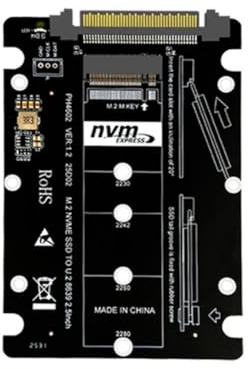 Osmond M. 2 NVME to SFF-8639 U. 2 Adapter Enclosure Socket PCIE4.0 Gen4 SFF-8639 U. 2 to NVMe M. 2 M-Key Converter for M. 2 NVME SSD