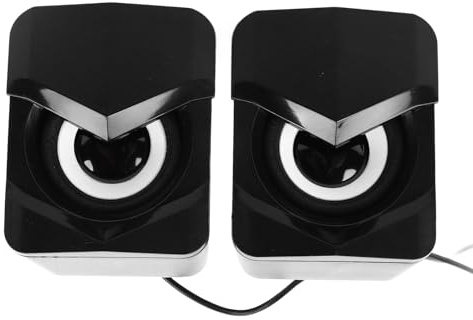 BONKZEBU Desktop-Computer-Lautsprecher, Tragbares Subwoofer-System für PC, 2 Stück Kabelgebundene Computer-Lautsprecher für Musik, Filme, Spiele, ABS-Material