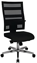 TOPSTAR | Bürostuhl X-Pander | Netzrückenlehne mit elastischen Gummibändern | schwarz/schwarz