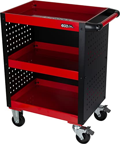 KS Tools 890.0006 EcoLine Werkstatt-Servicewagen mit Lochplattenverkleidung