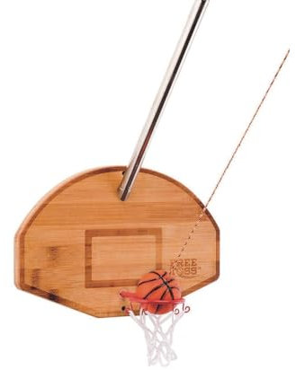 Tiki Toss Basketball und Hoop Swing Deluxe kostenlos Spiel Toss seien Sie der erste, eine Korb 100% Bambus Party Game (mit Teleskopmast) werfen