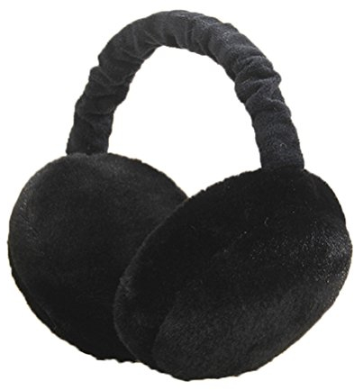 LUOEM Cache-oreilles d'Hiver Unisexe Anti Froid Cache-Oreilles En Peluche Chaud Pour Femme Homme (Noir)