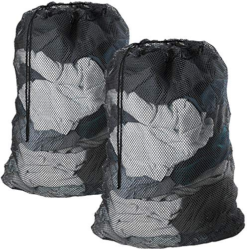 DoGeek Wäschenetz Für Waschmaschine Wäschesack Wäschebeutel für Oberbekleidung, Dessous, Socken, Strumpfhosen, Strümpfe und Baby Kleidung (Größe: 60 x 90 cm für 5 kg Wäsche 2 Stück, Schwarz)