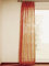 Gardinenbox Dekoschal, mit Kräuselband, Ausbrenner, Farbe Orange, Design Blätter, Halbtransparent, Waschbar, Maße HxB 145x140 cm