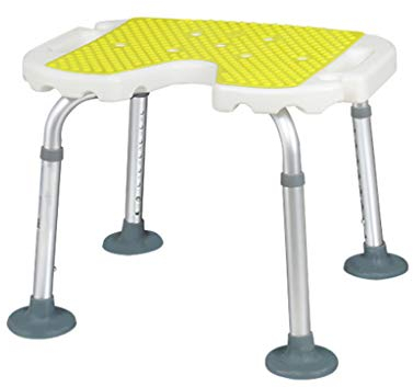 YF-handrail Bad Hocker Duschhocker Duschstuhl Bad Stuhl Badezimmer Sitz Leichte Aluminium Anti-Rutsch-Kissen Verstellbare Höhe Ältere Behinderte Schwangere Lager 150kg Anti-Rutsch-Duschsitz-Hocker