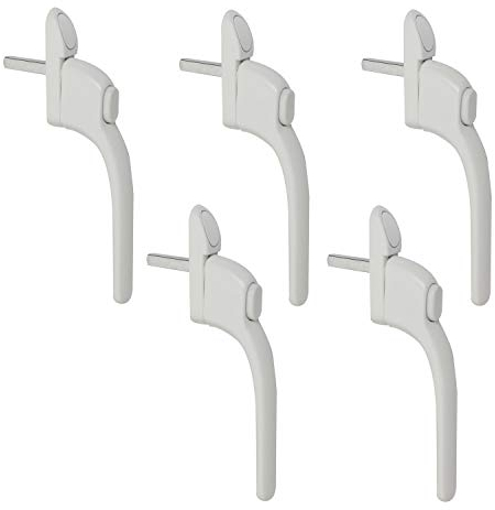 5er Set Fenstergriff Mit Druckknopf Balkontürgriff Kindersicherung Sicherheitsfenstergriff Aluminium Fenster Griff Weiß