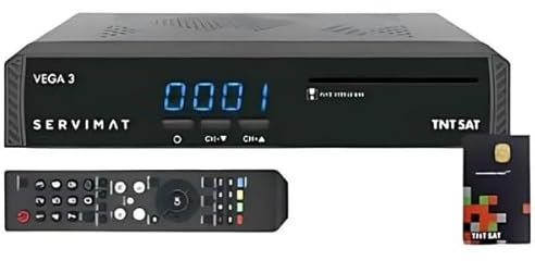 Servimat Récepteur TV Satellite Full HD + Carte d'accès TNTSAT V6 Astra 19.2E
