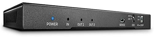 LINDY 38230– HDMI 18G Splitter mit Audio & Downscaling, 2 Ports – HDMI Splitter 4K Ultra HD Signal auf 2 Displays, 60 Hz 4:4:4 8 Bit Auflösung und HDR Unterstützung für Große Installationen