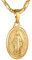 GoldChic Jungfrau Maria Medaille Kette Kupfer Heilige Maria Anhänger Gold Magdalena Halskette Vintage Maria Marienbild Halskette Anhänger Maria Gold Medaille Jungfrau Kette